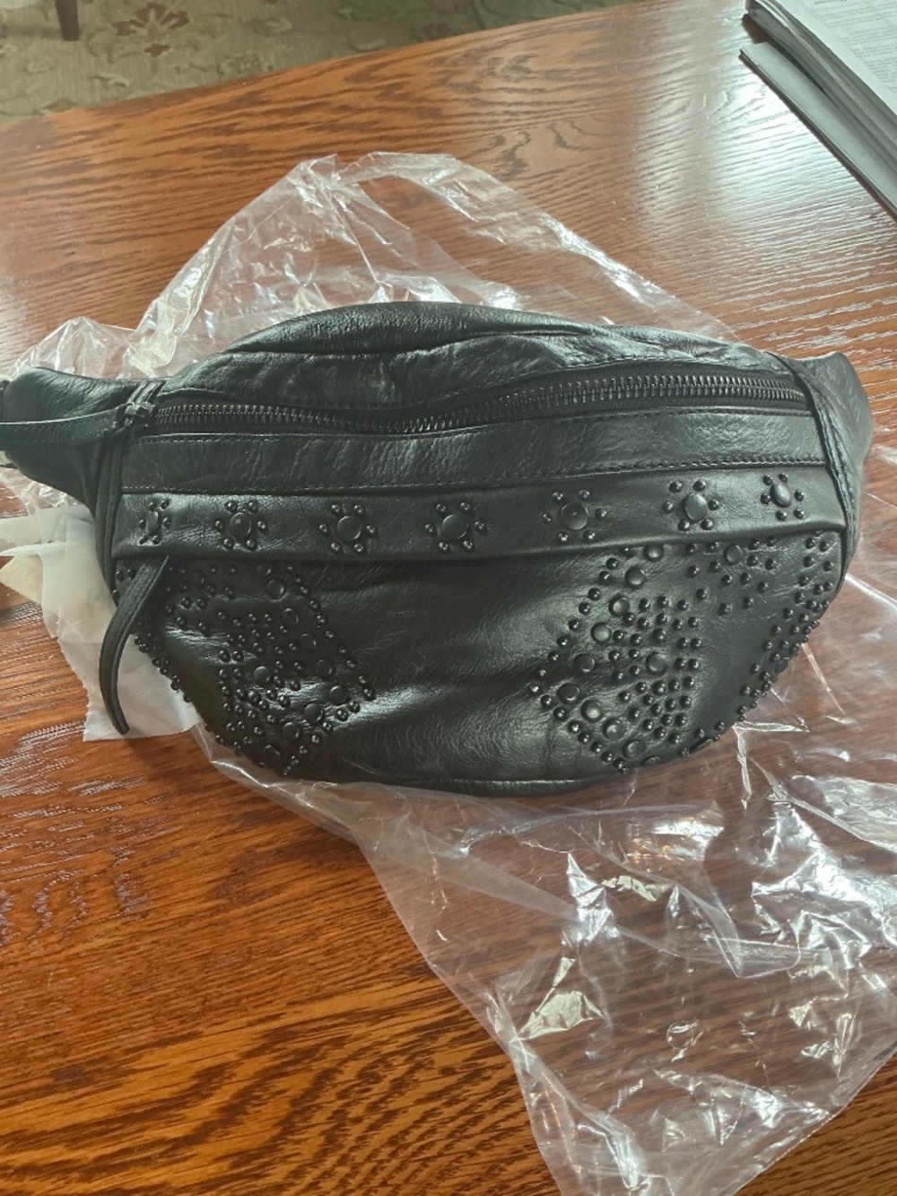 Free People Ana Adorned Sling Bag in Black NWT $98R - Picture 7 of 9